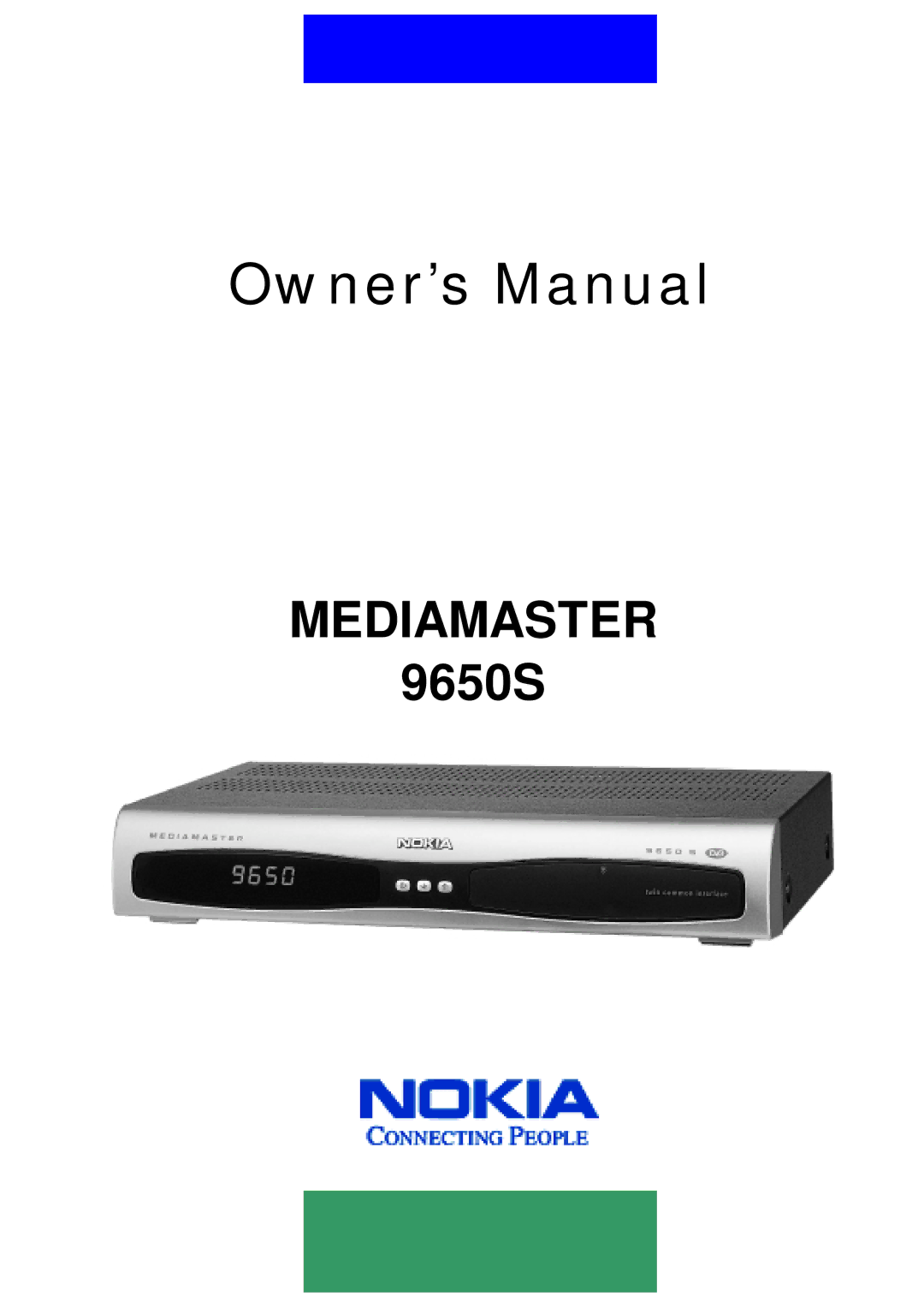 Nokia 9650S owner manual Mediamaster 