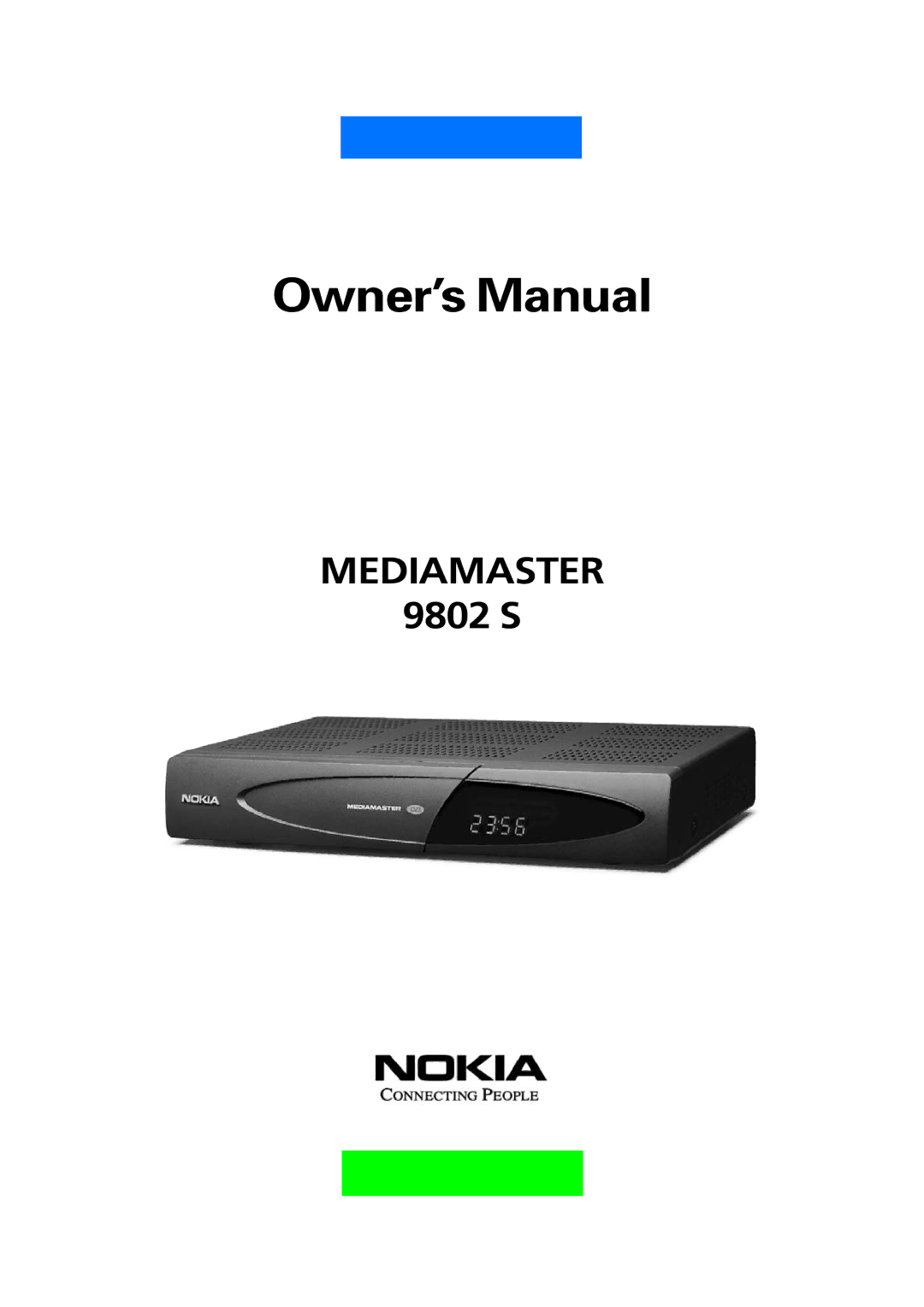 Nokia 9802 S owner manual Mediamaster 