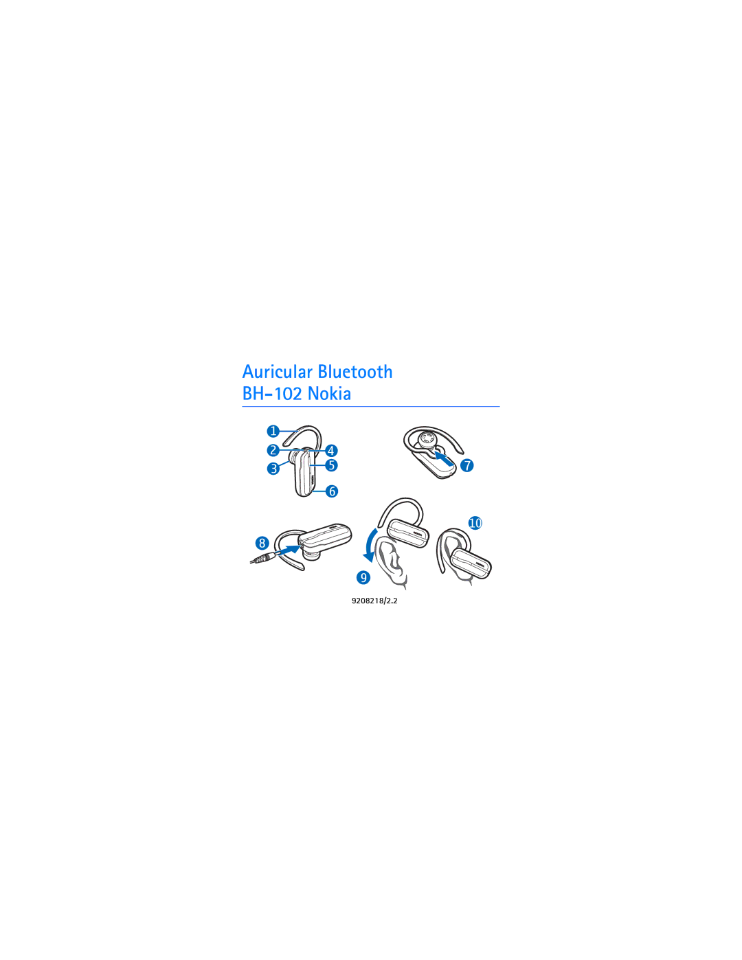 Nokia manual Auricular Bluetooth BH-102 Nokia 