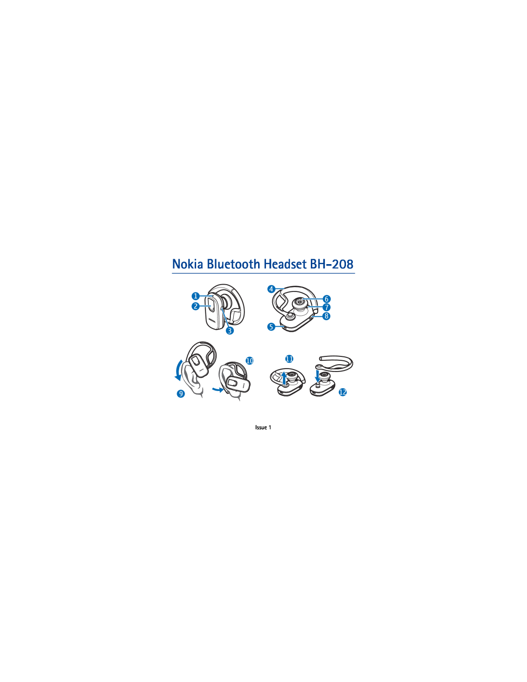 Nokia manual Issue, Nokia Bluetooth Headset BH-208 