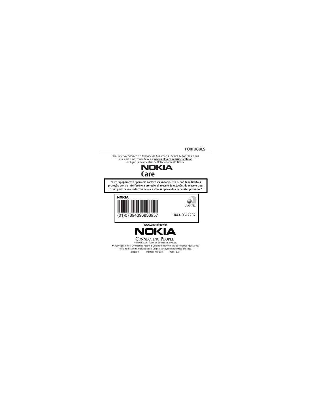 Nokia bh-302 manual 1843-06-2262 