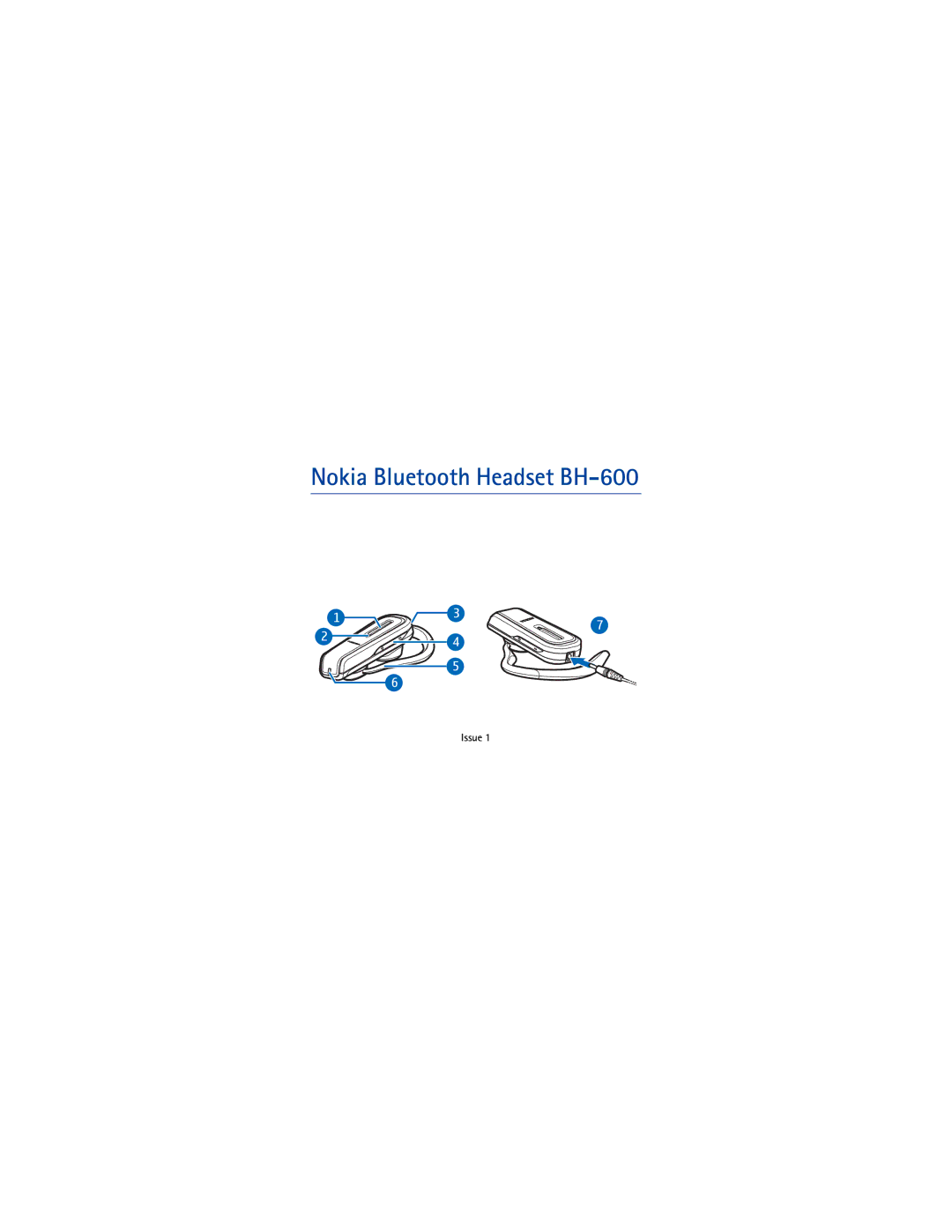 Nokia manual Nokia Bluetooth Headset BH-600 