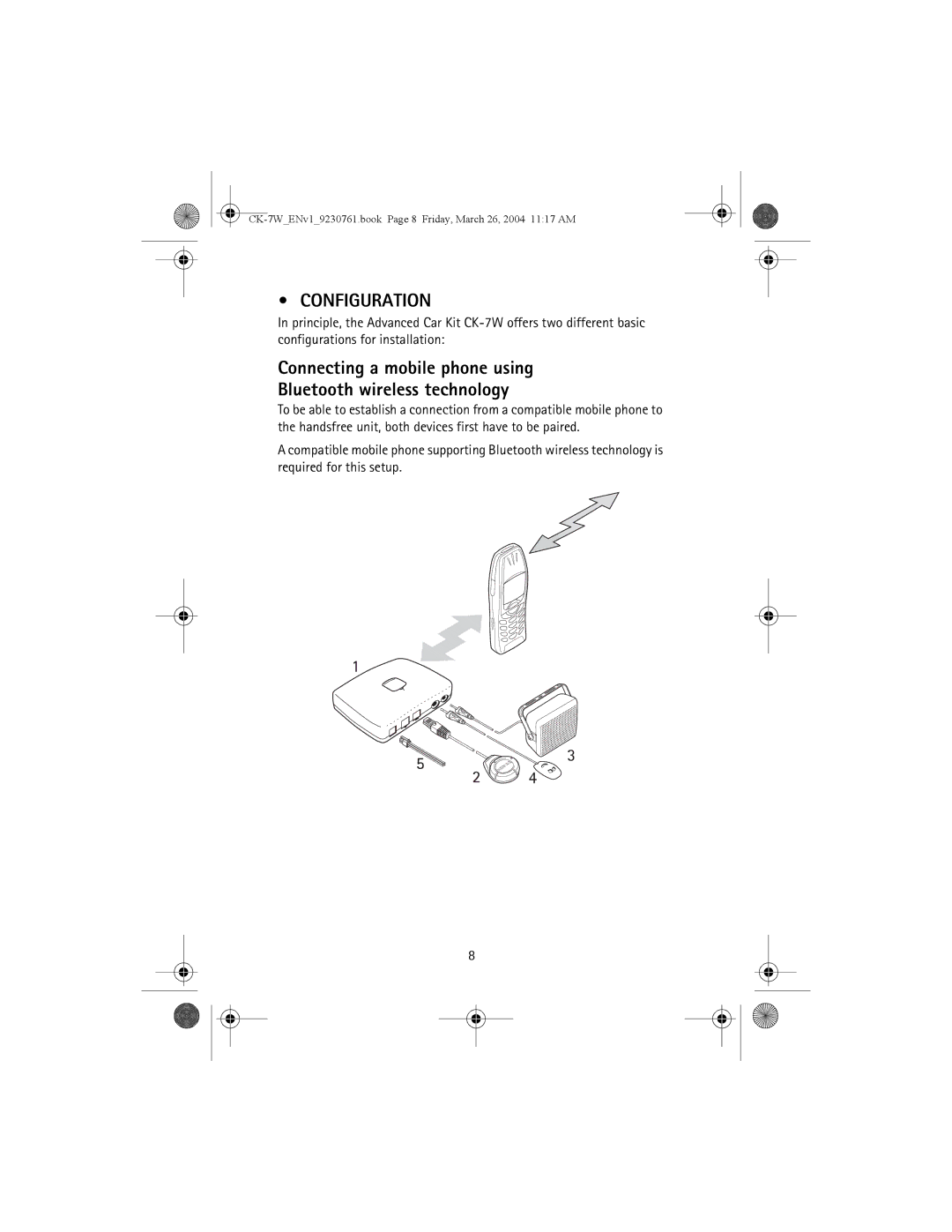 Nokia CK-7W manual Configuration 