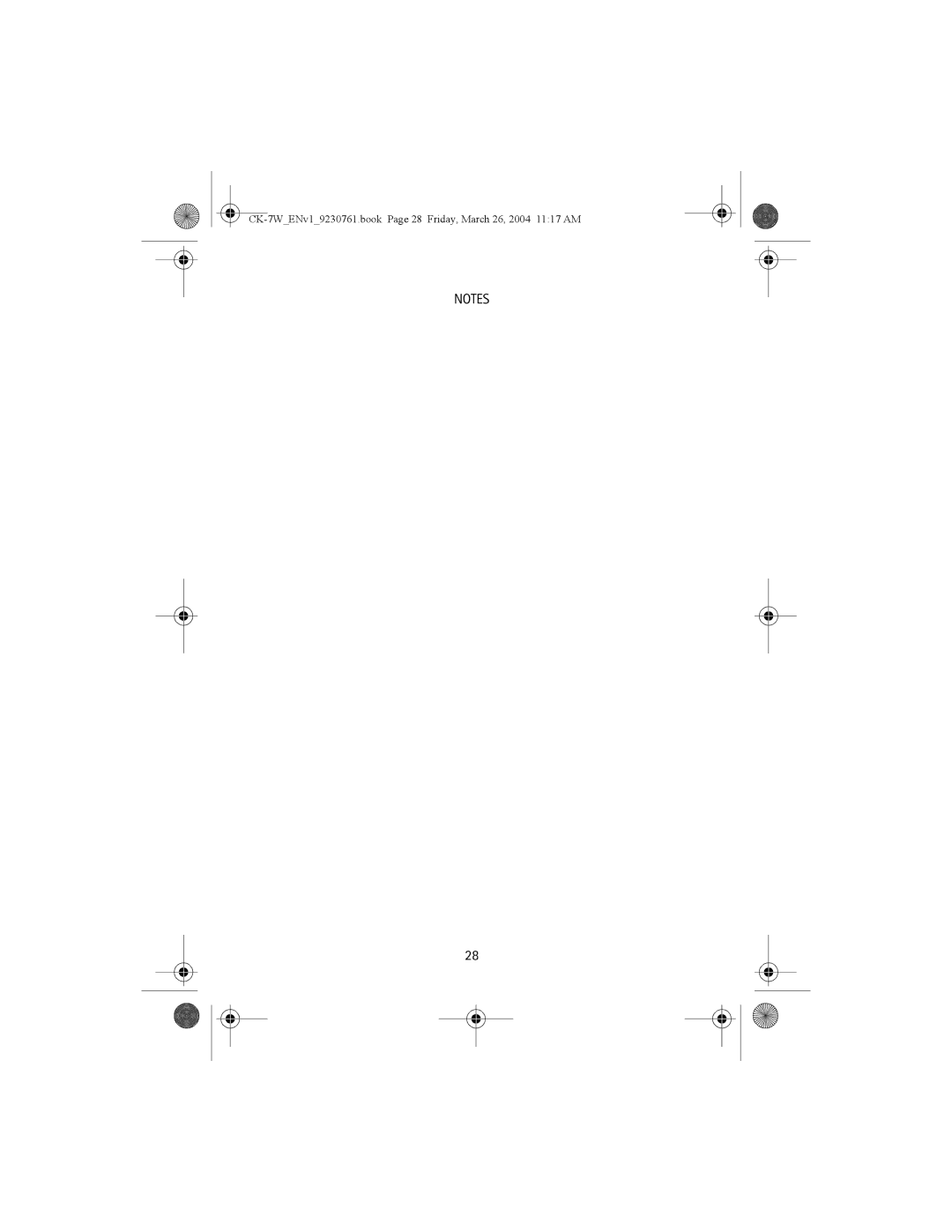 Nokia manual CK-7WENv19230761.book Page 28 Friday, March 26, 2004 1117 AM 