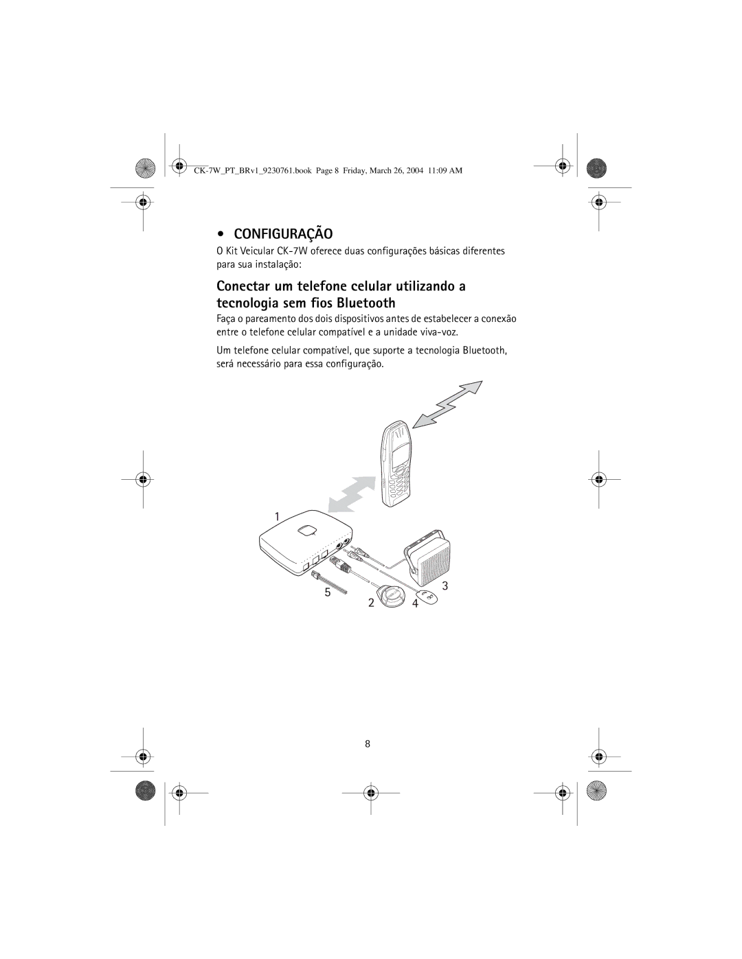 Nokia CK-7W manual Configuração 