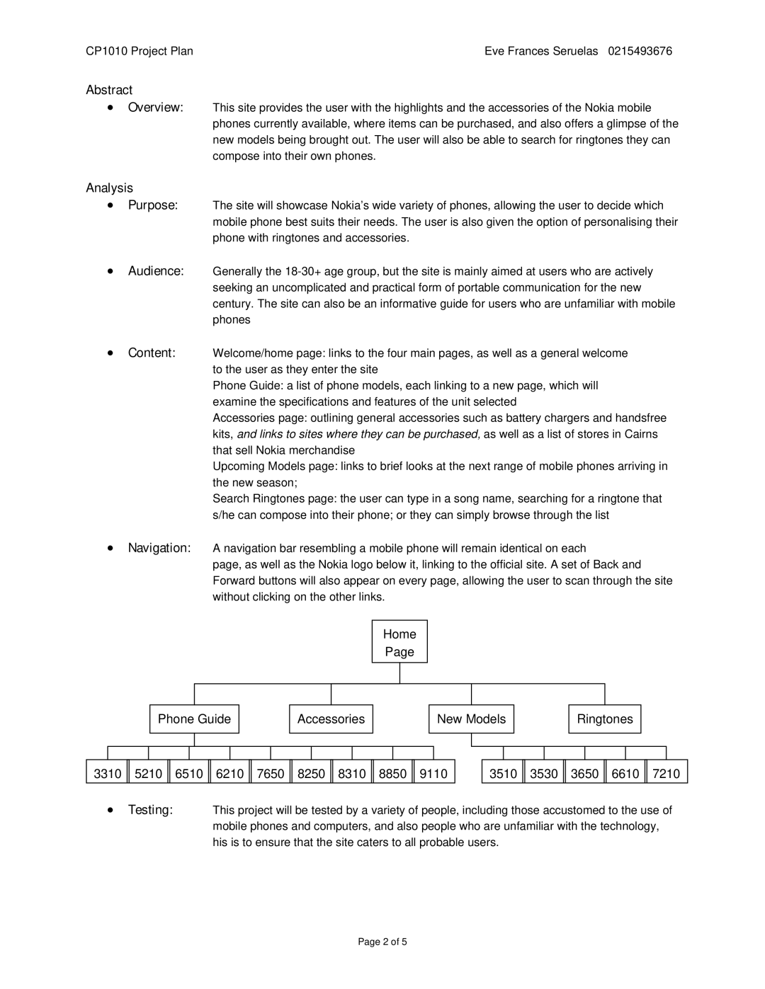 Nokia CP1010 manual Abstract, Analysis 