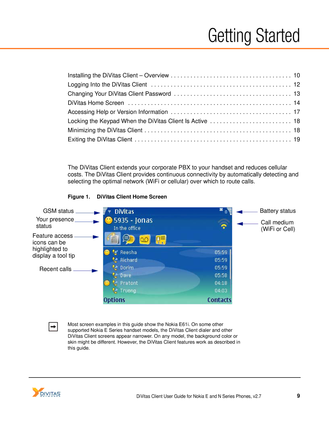 Nokia DOC-CLIENT-UG-207 manual Getting Started 