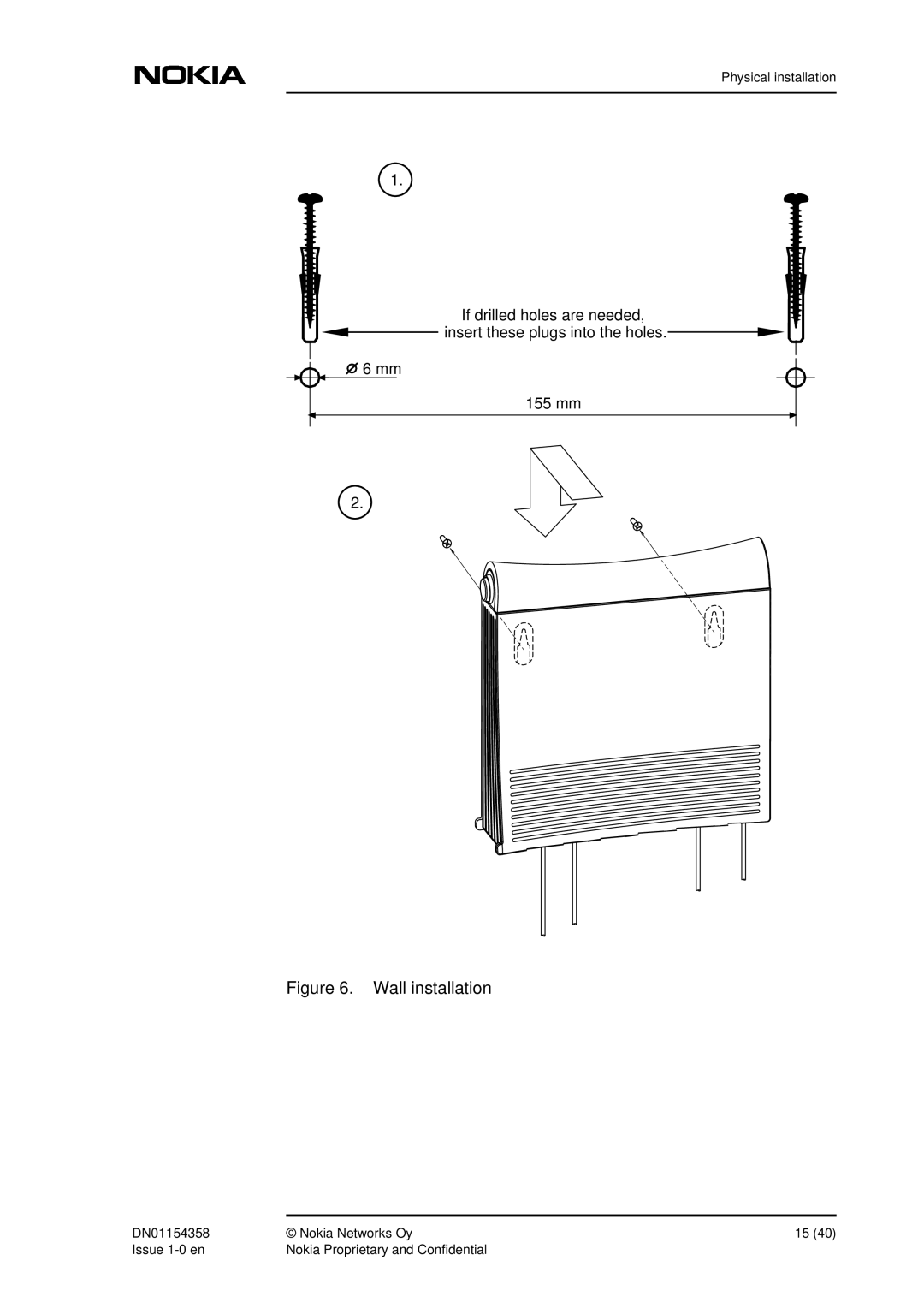 Nokia DSL Gateway High-Speed Internet Connection manual Wall installation 