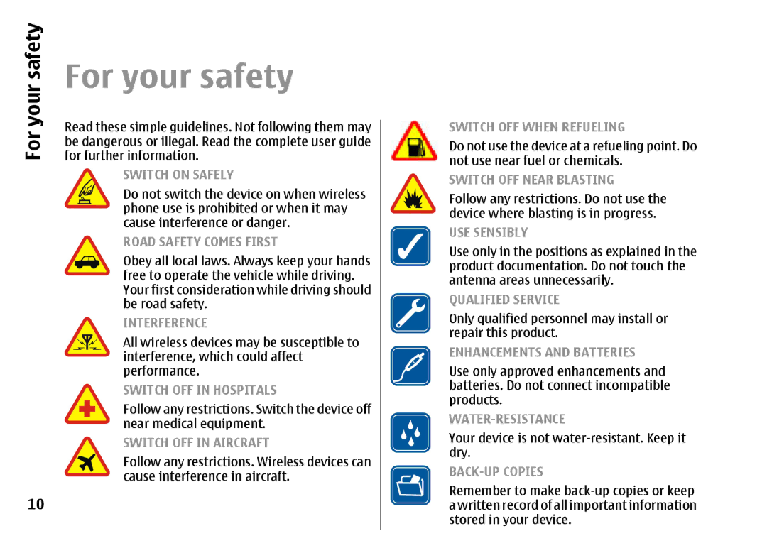 Nokia E51 manual For your safety, Only qualified personnel may install or repair this product 