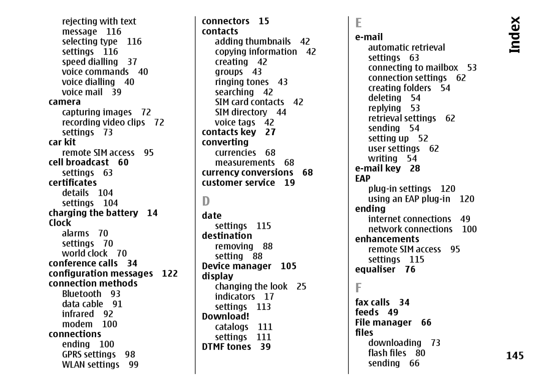 Nokia E51 manual 145 