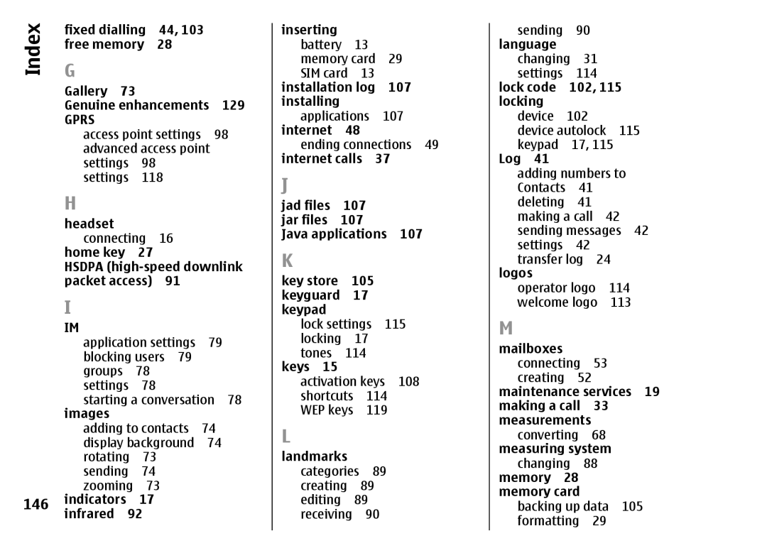 Nokia E51 manual 146 