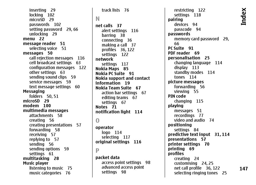 Nokia E51 manual 147 