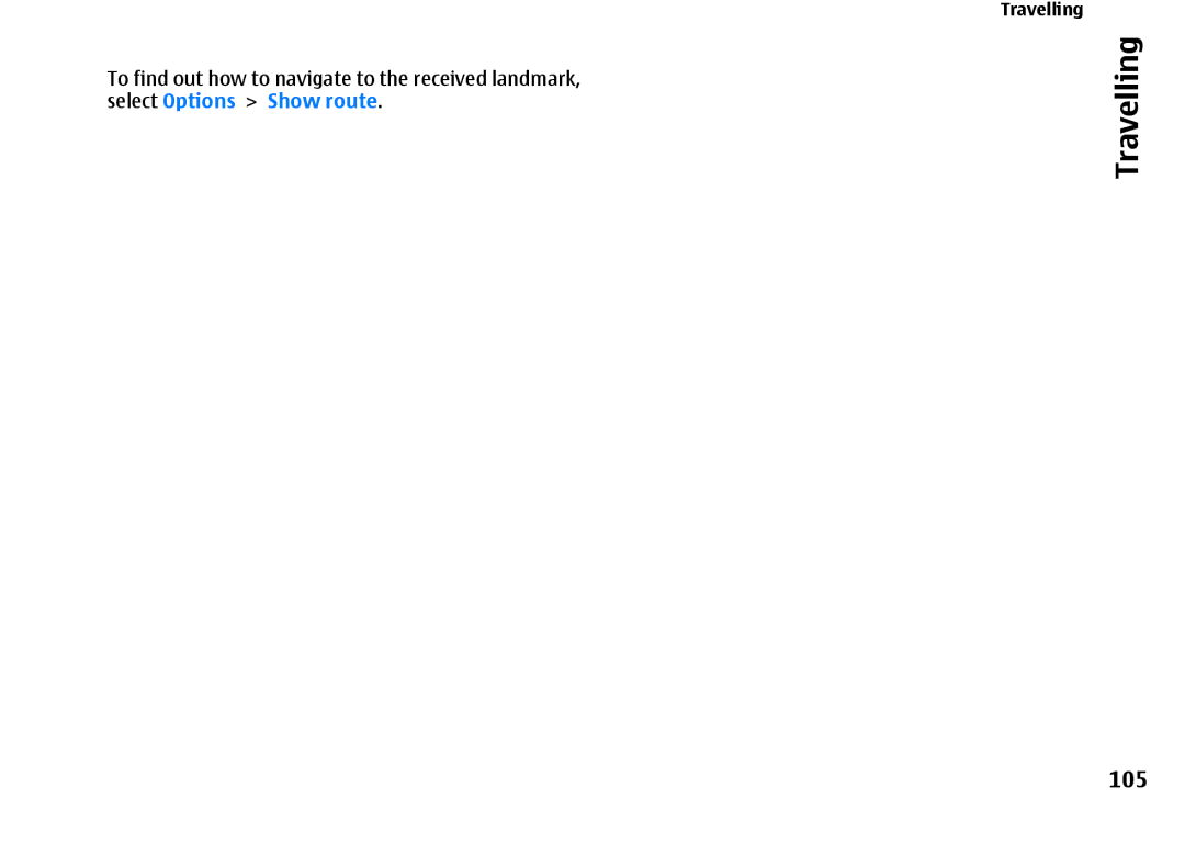 Nokia E66 manual Travelling, 105 