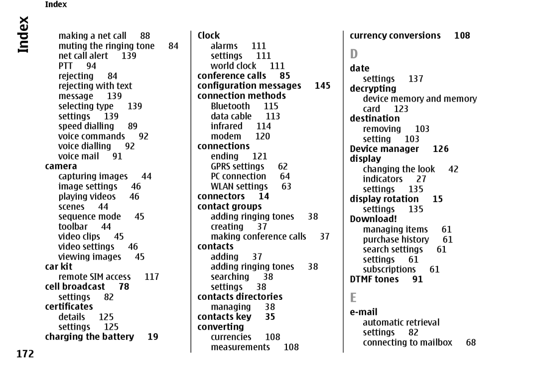 Nokia E66 manual 172 