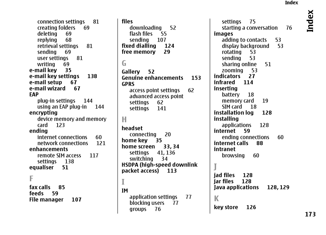 Nokia E66 manual 173 