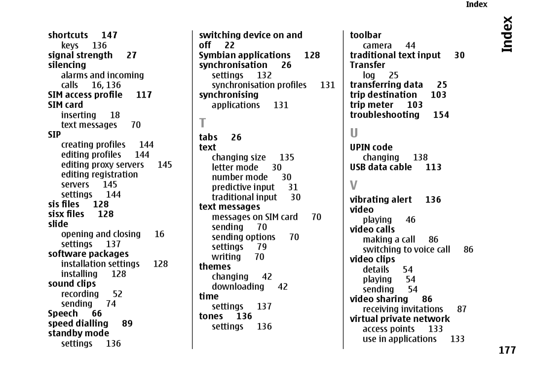 Nokia E66 manual 177 