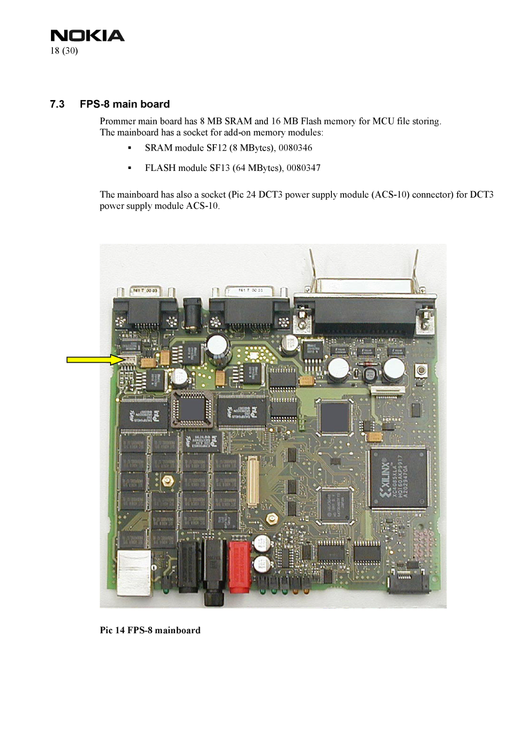 Nokia manual FPS-8 main board 