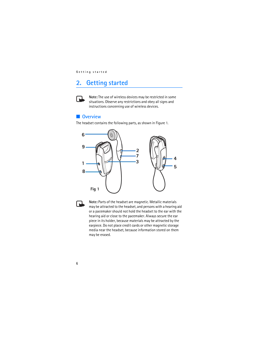 Nokia HS 3W manual Getting started, Overview 