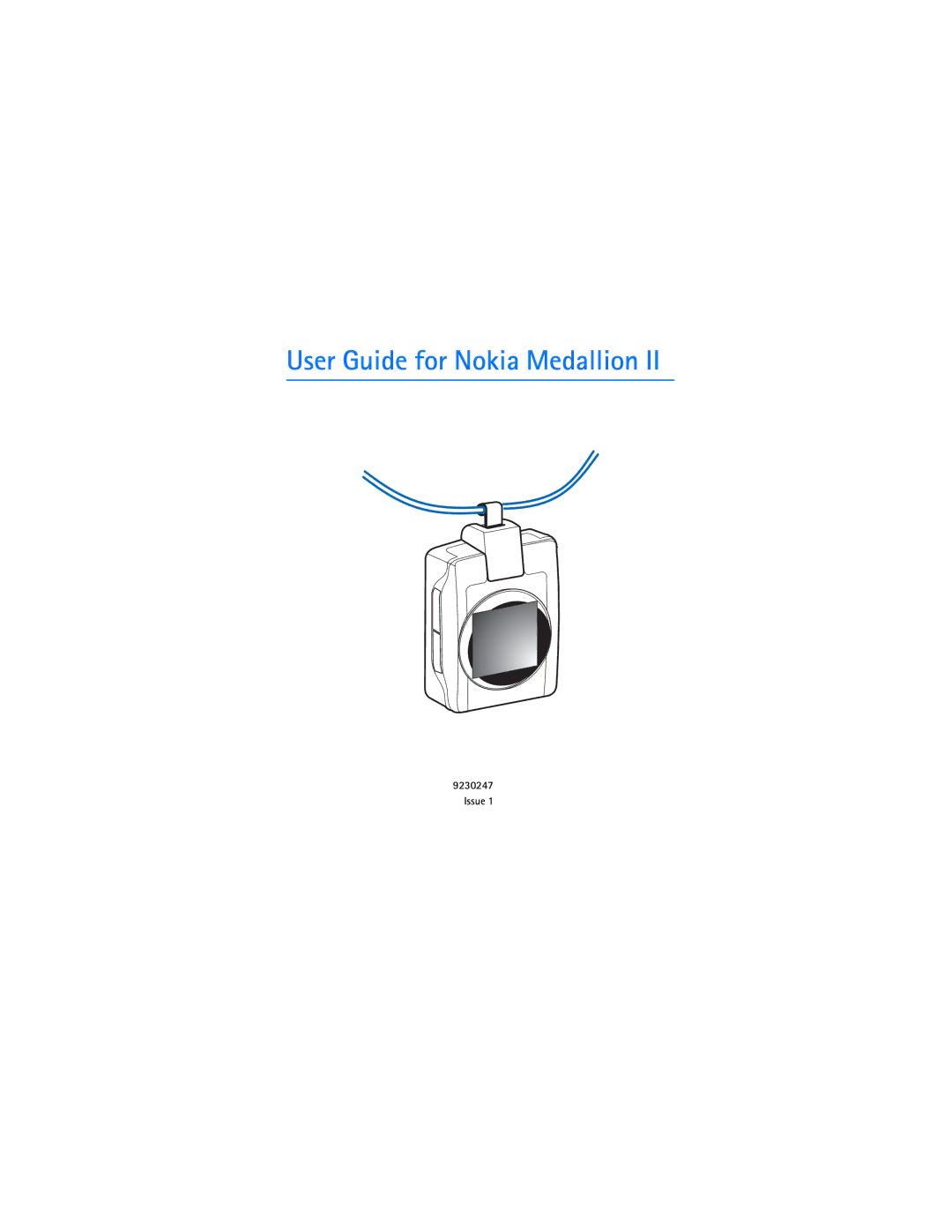 Nokia II manual User Guide for Nokia Medallion 