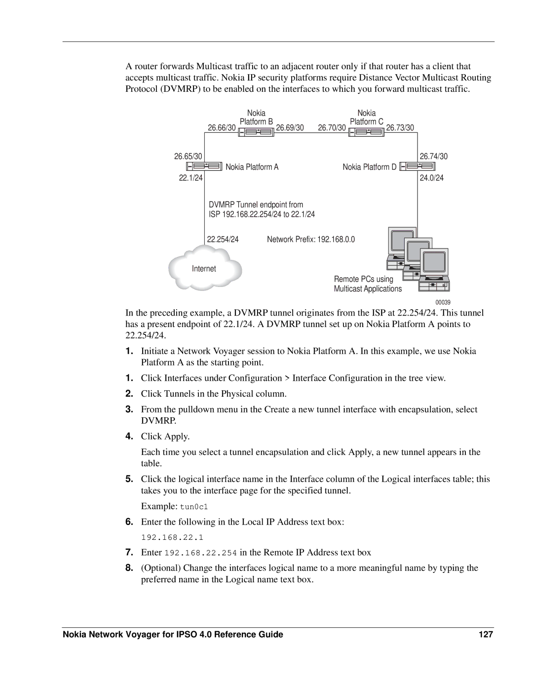 Nokia IPSO 4.0 manual Nokia Network Voyager for Ipso 4.0 Reference Guide 127 