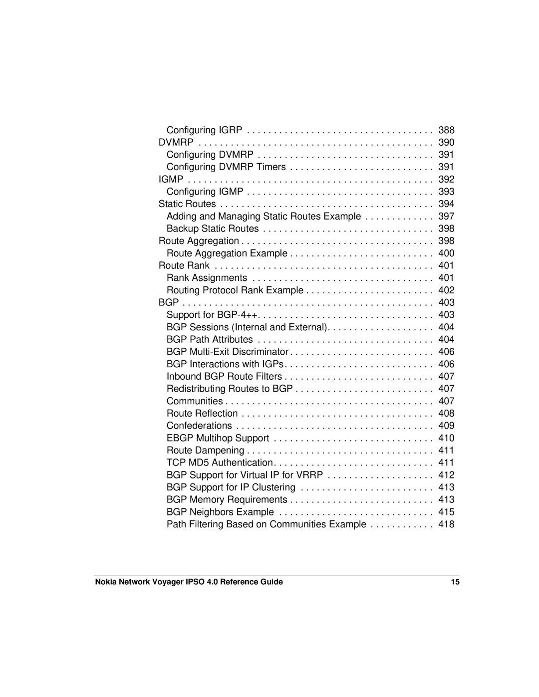 Nokia IPSO 4.0 manual Nokia Network Voyager Ipso 4.0 Reference Guide 