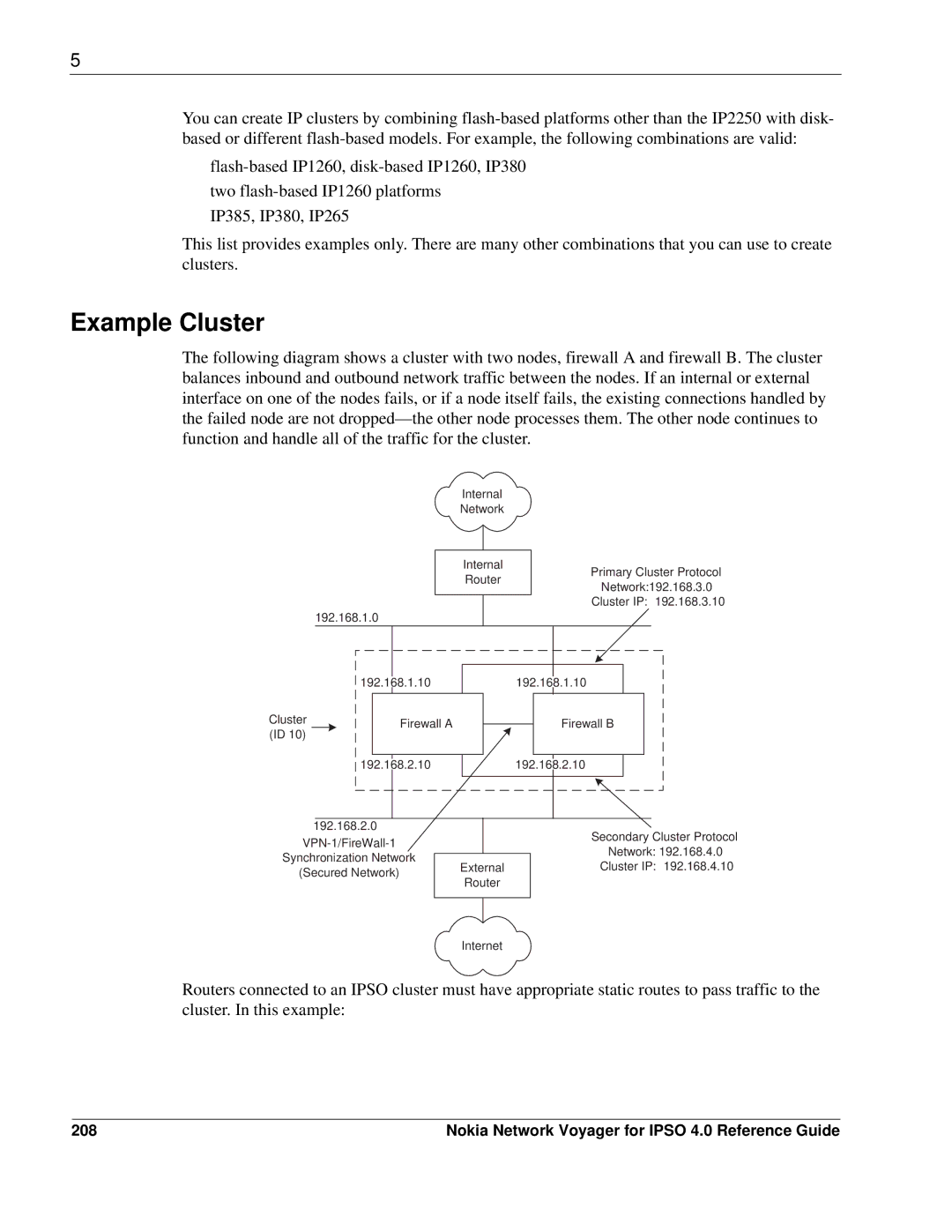 Nokia IPSO 4.0 manual Example Cluster, 208 