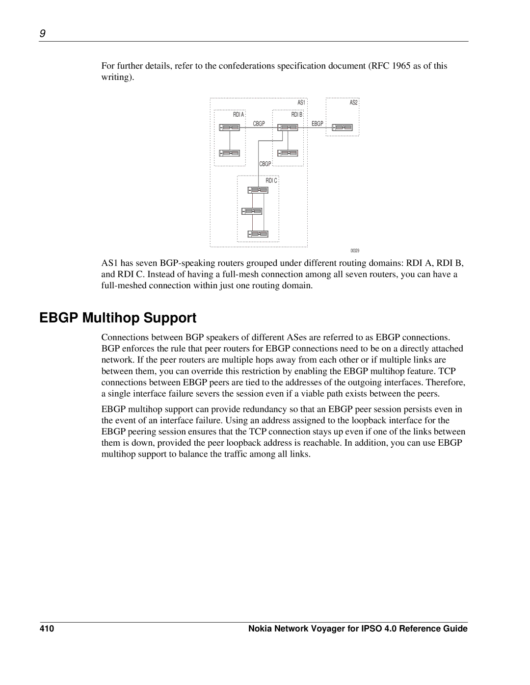 Nokia IPSO 4.0 manual Ebgp Multihop Support, 410 