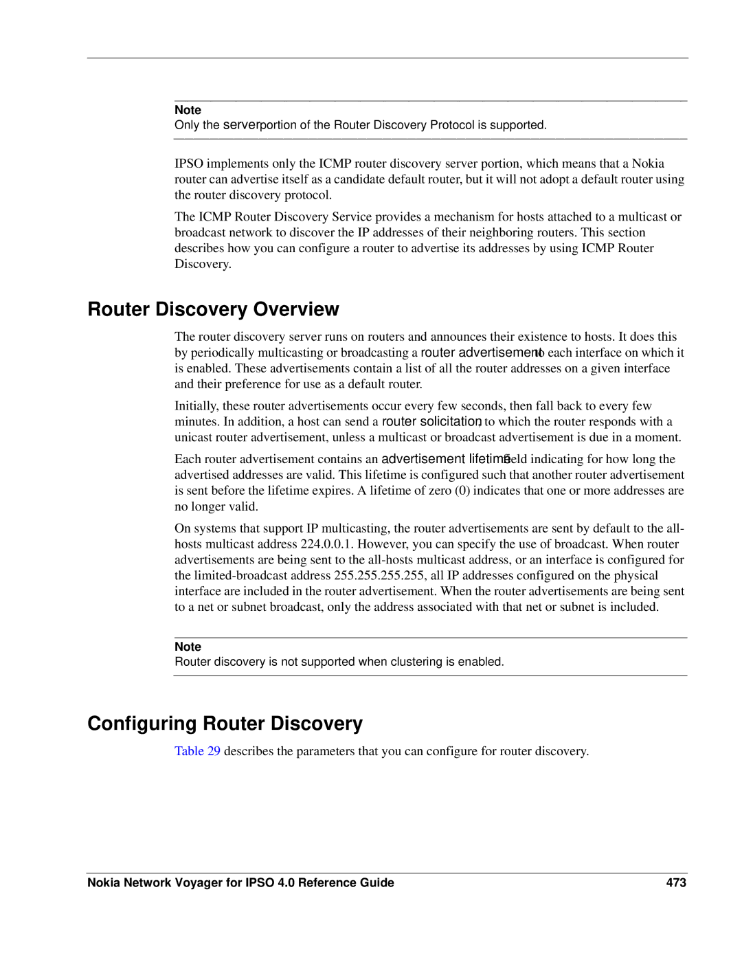 Nokia IPSO 4.0 manual Router Discovery Overview, Configuring Router Discovery 