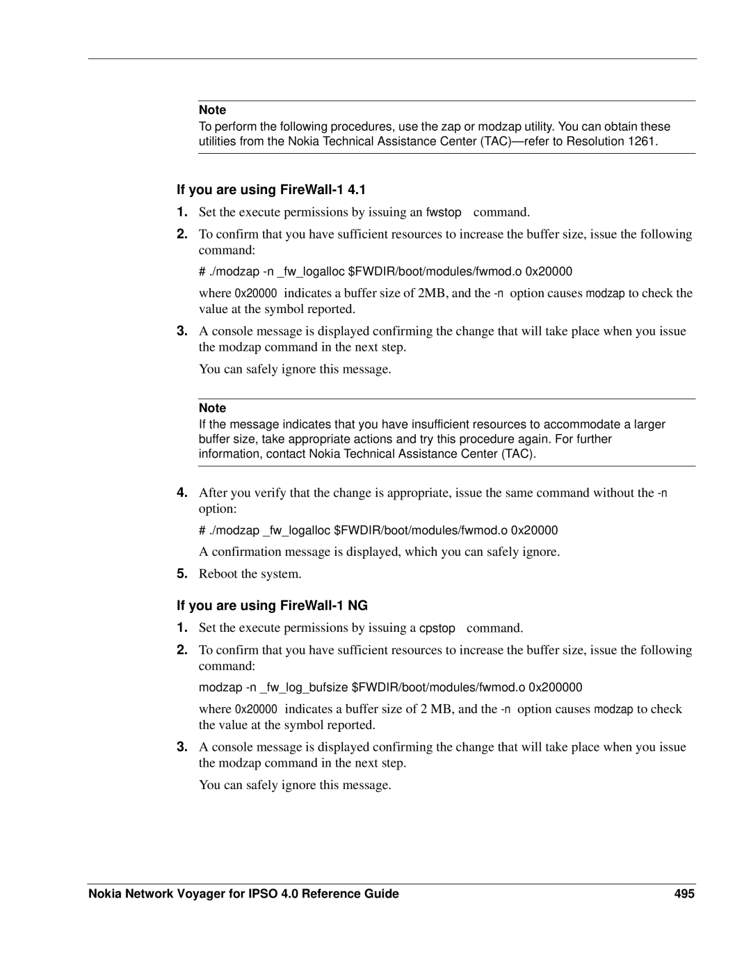 Nokia IPSO 4.0 manual If you are using FireWall-1 NG, Nokia Network Voyager for Ipso 4.0 Reference Guide 495 