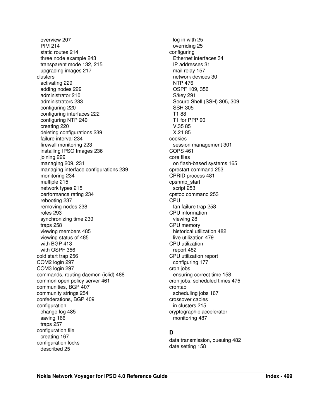 Nokia IPSO 4.0 manual Cpu 