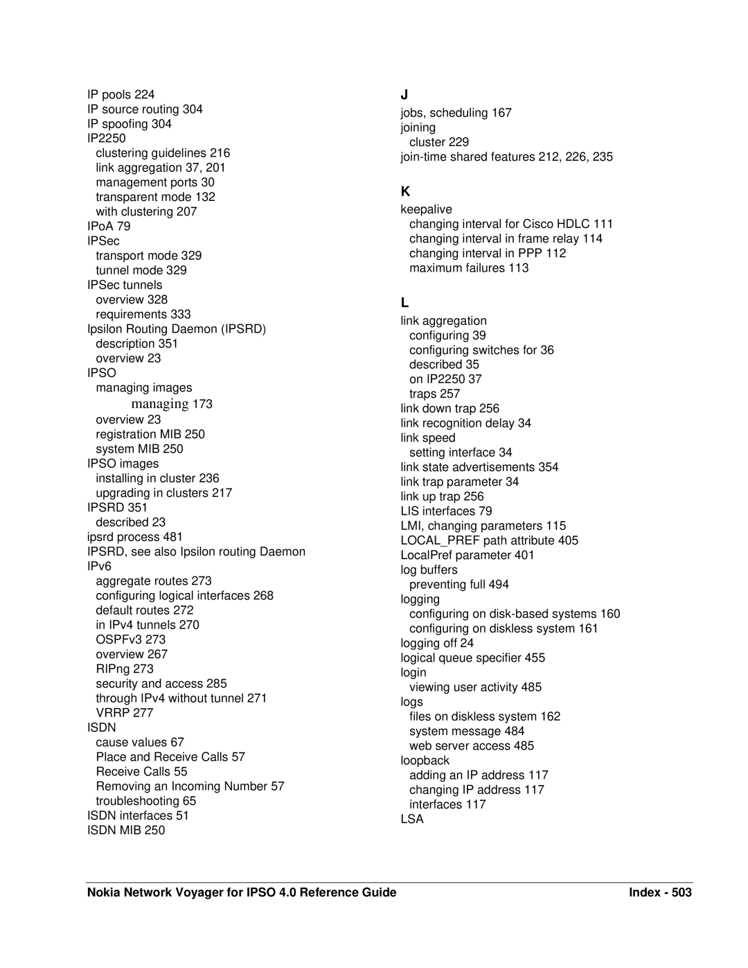 Nokia IPSO 4.0 manual Managing 