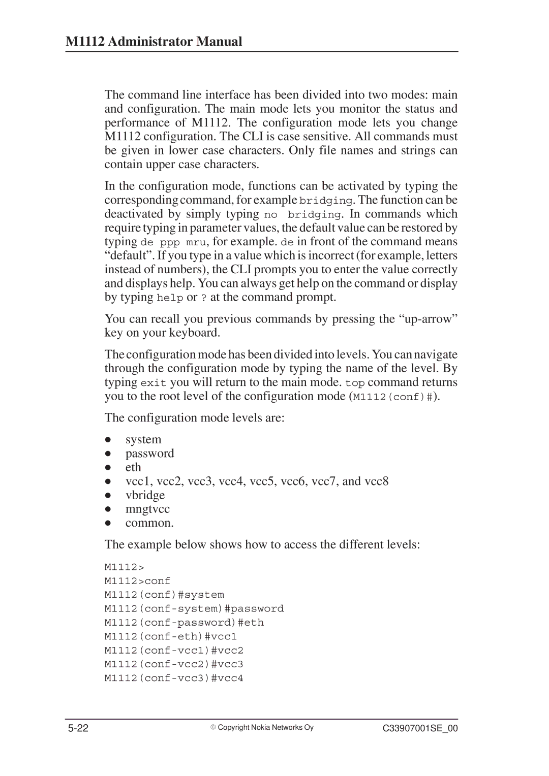 Nokia manual M1112 Administrator Manual 