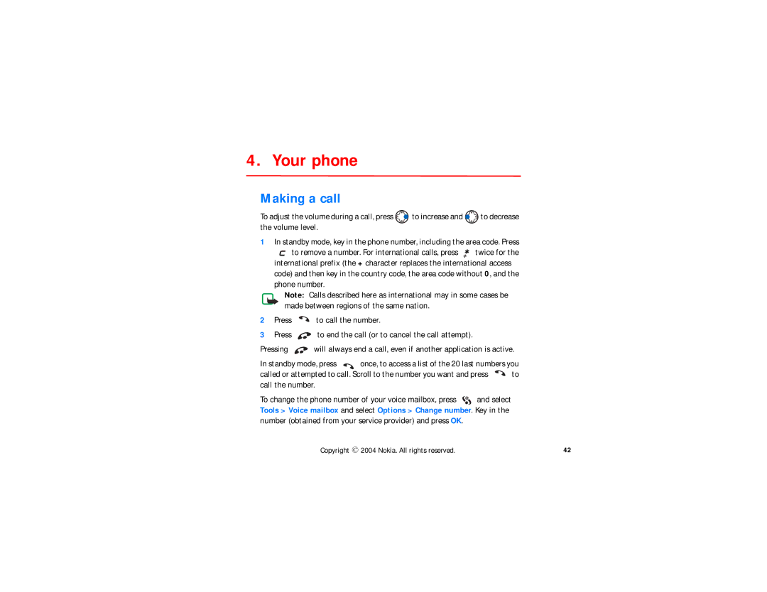 Nokia N-GAGE QD manual Your phone, Making a call 