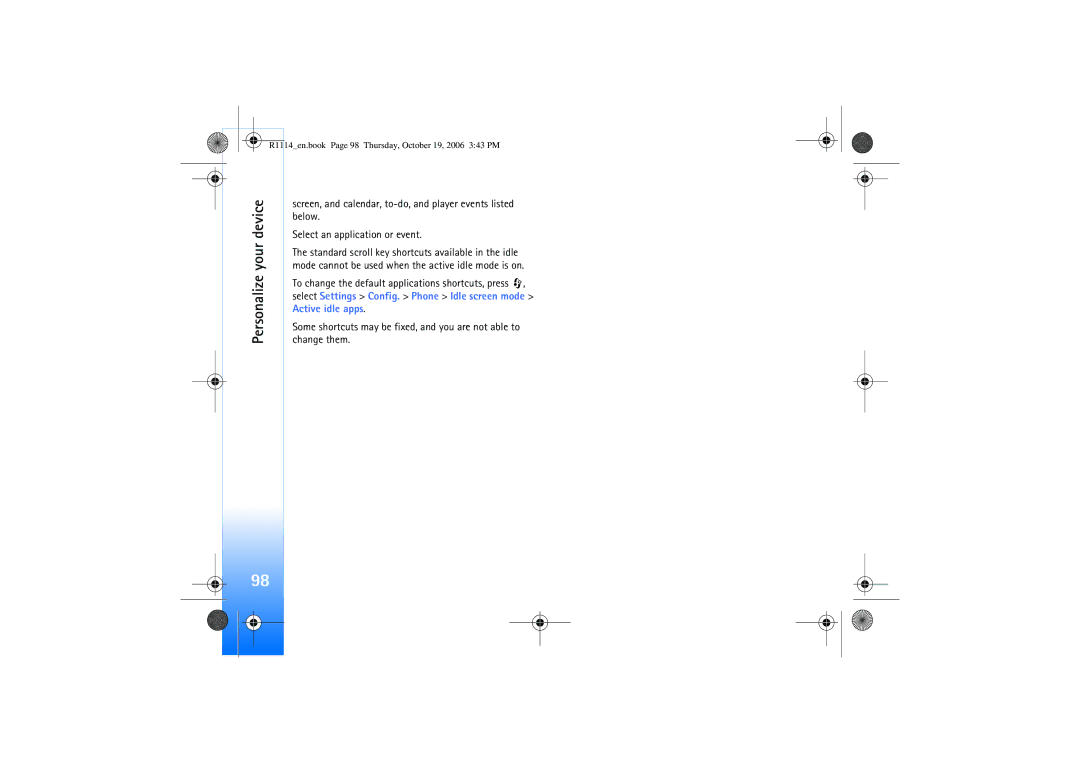Nokia N75 manual R1114en.book Page 98 Thursday, October 19, 2006 343 PM 