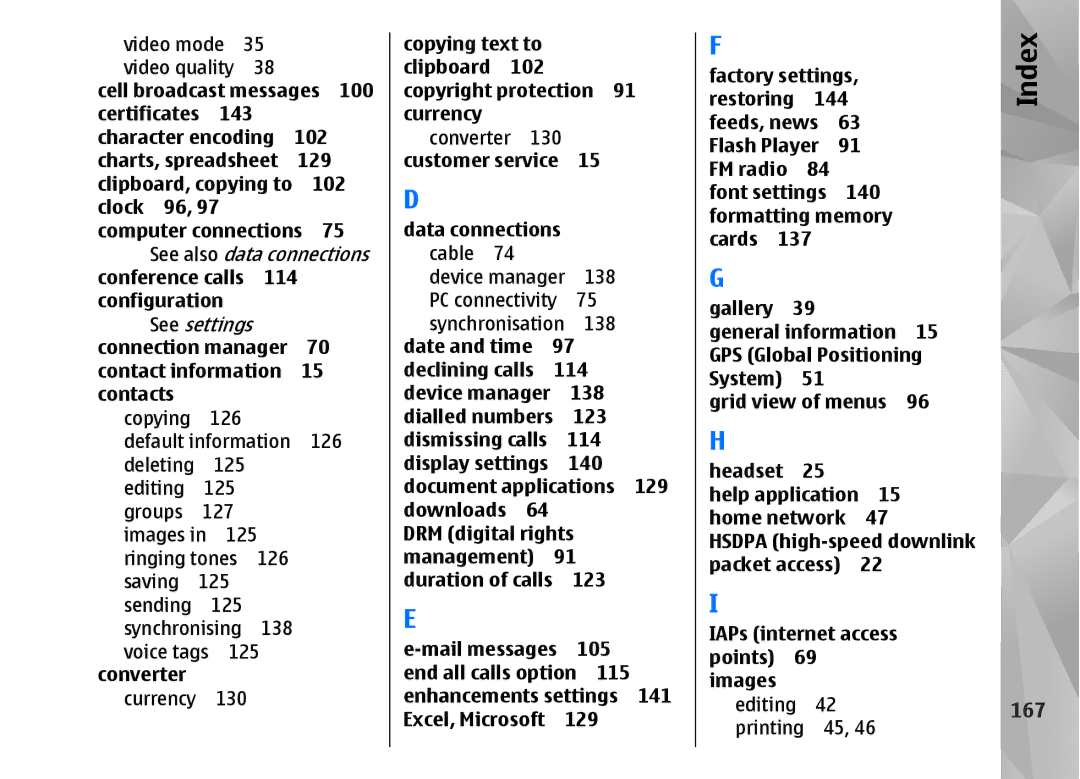 Nokia N82 manual 167 