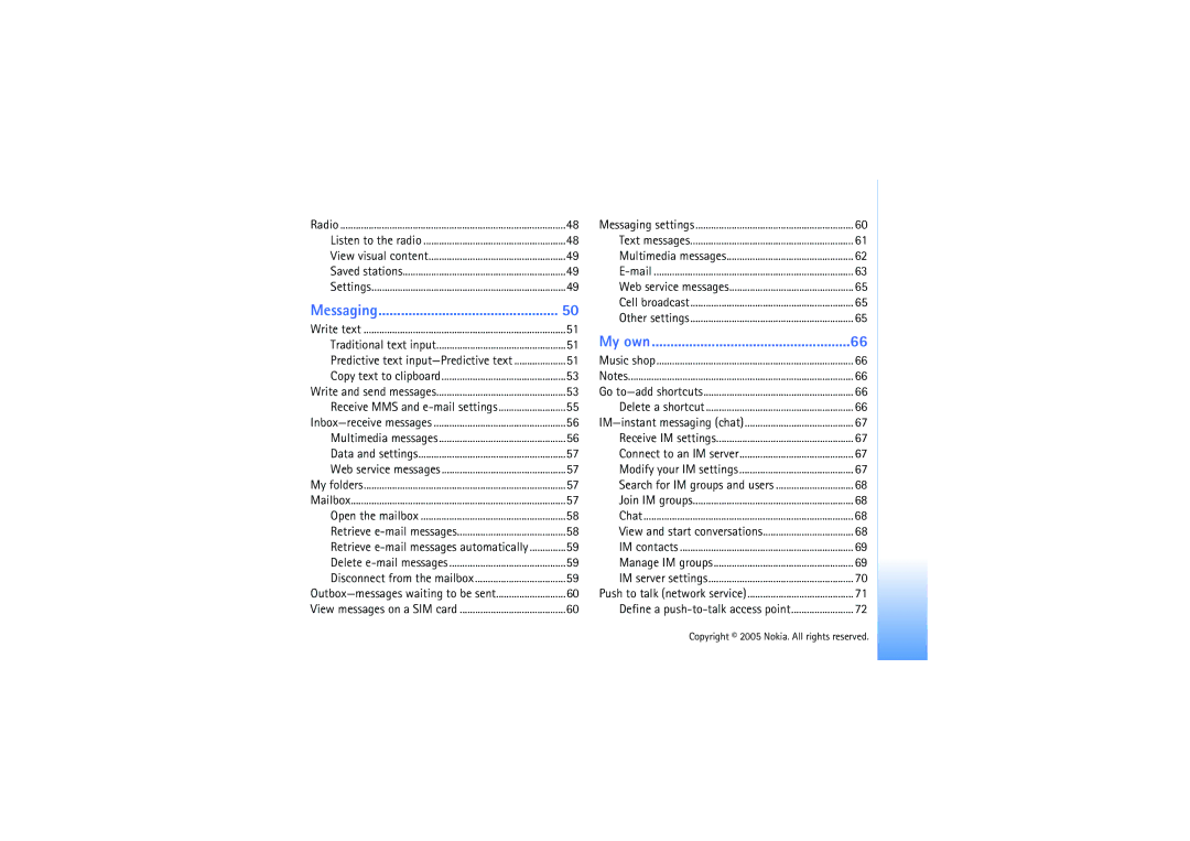 Nokia N91 Predictive text input-Predictive text, Receive MMS and e-mail settings, Retrieve e-mail messages automatically 