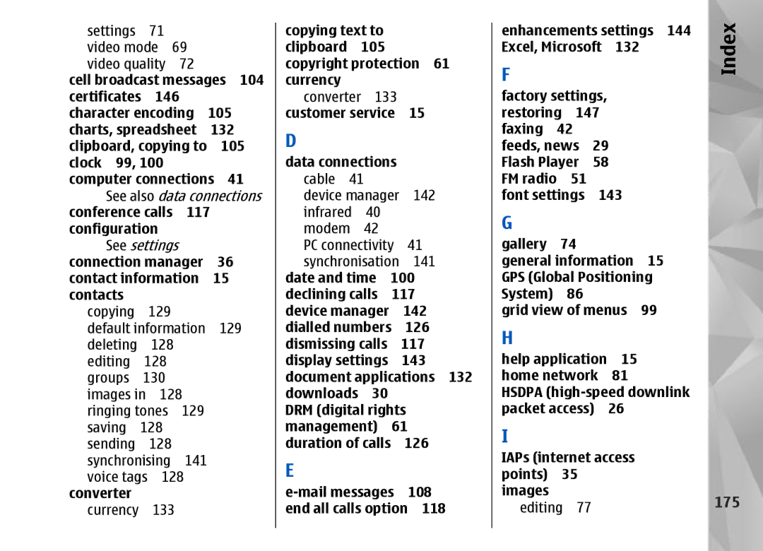 Nokia N95 manual 175 