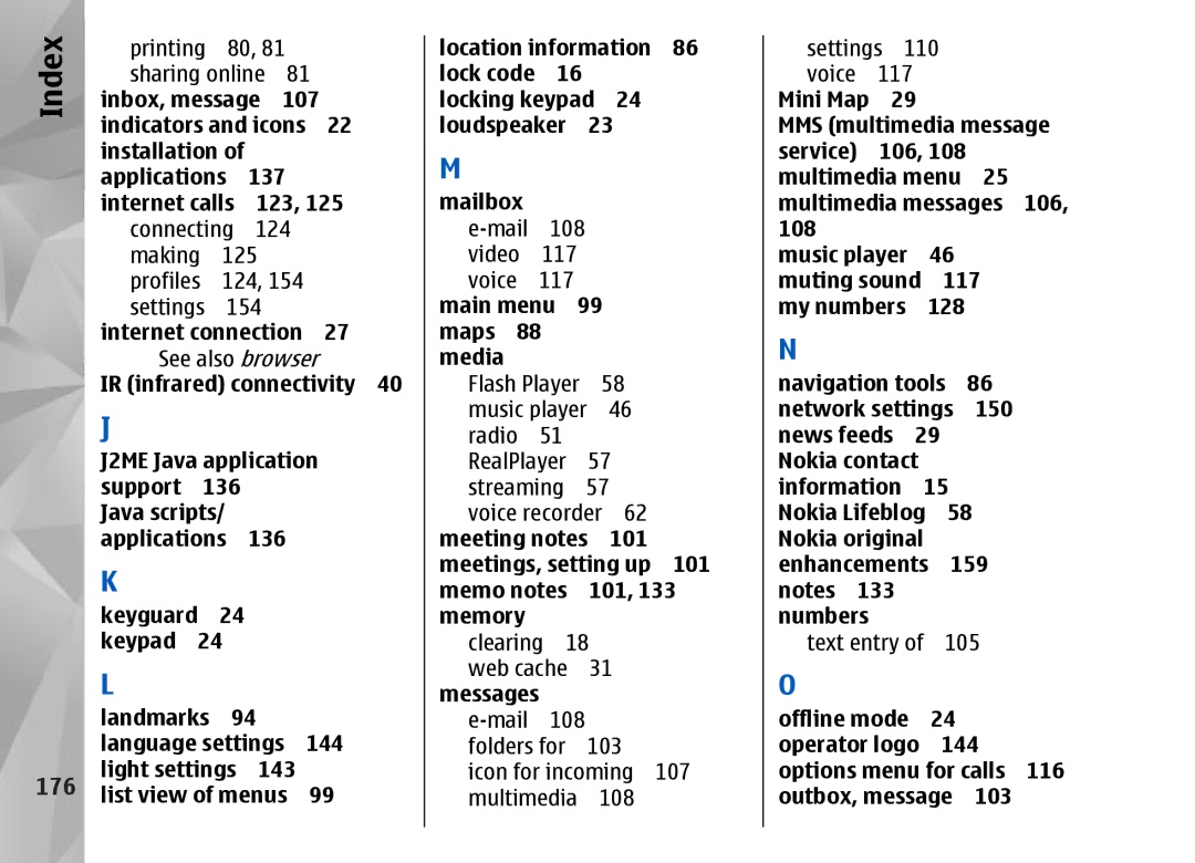 Nokia N95 manual 176 