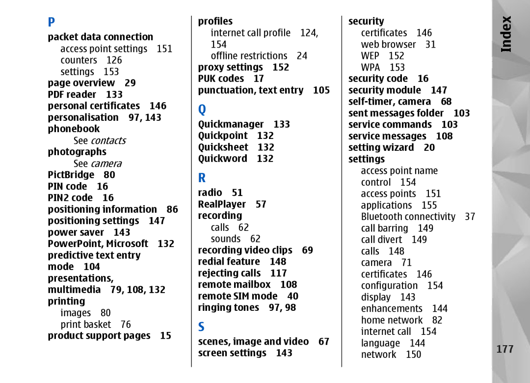 Nokia N95 manual 177 