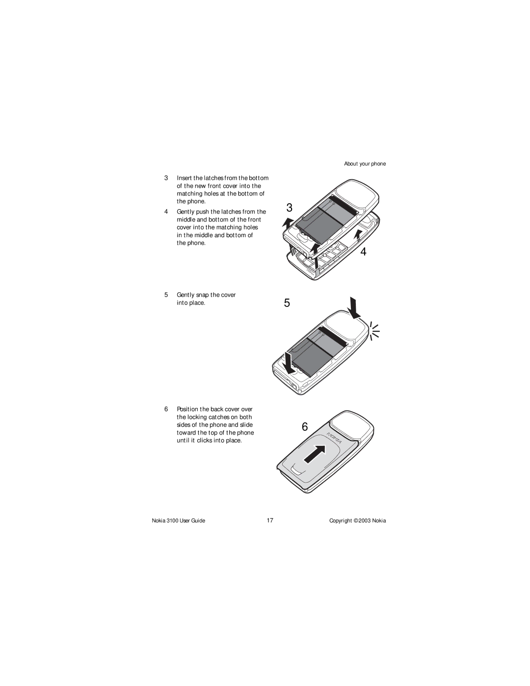 Nokia NOKIA 3100 manual About your phone 