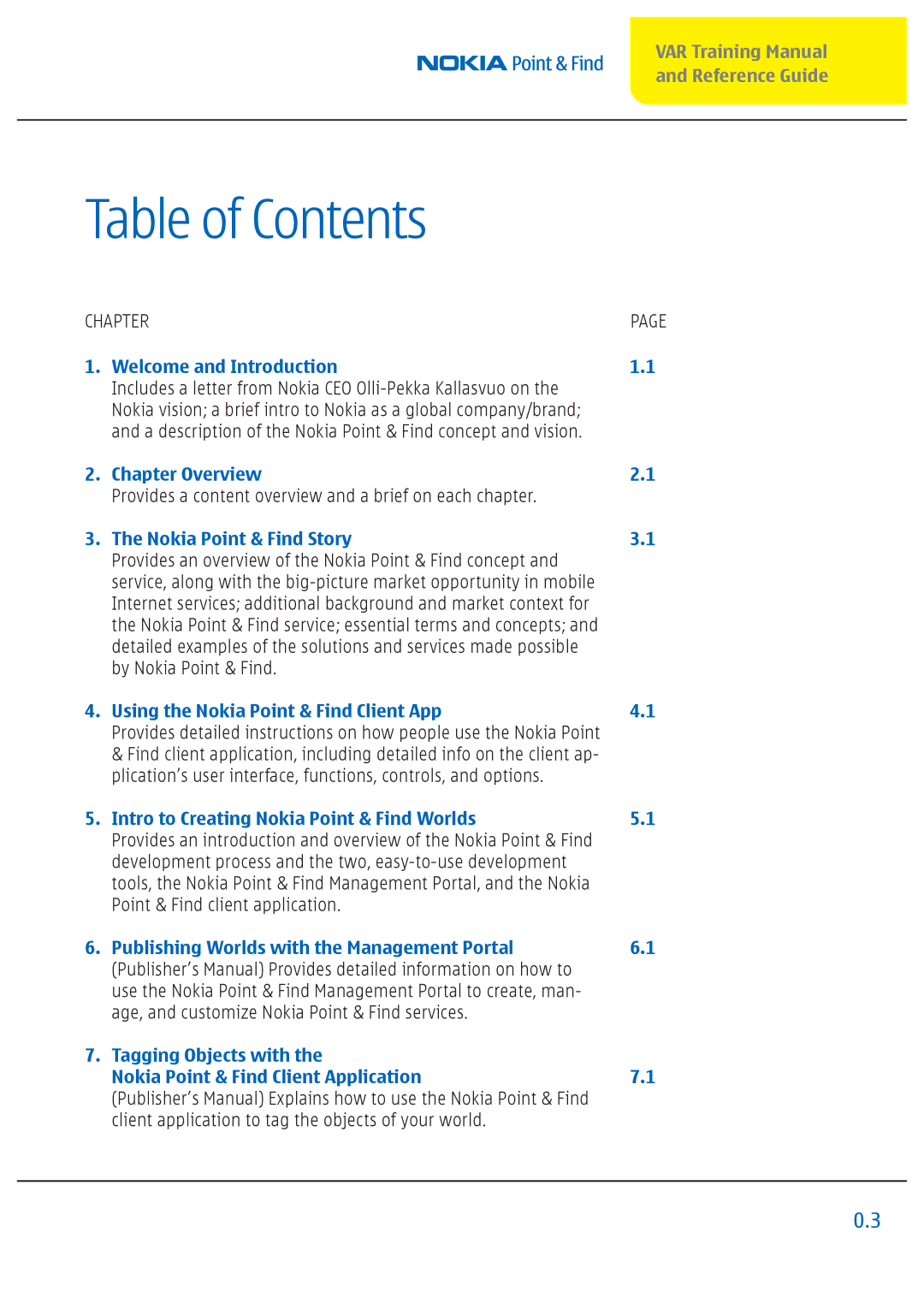 Nokia Nseries manual Table of Contents 