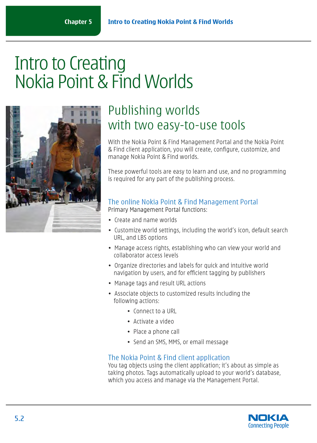 Nokia Nseries manual Online Nokia Point & Find Management Portal, Nokia Point & Find client application 