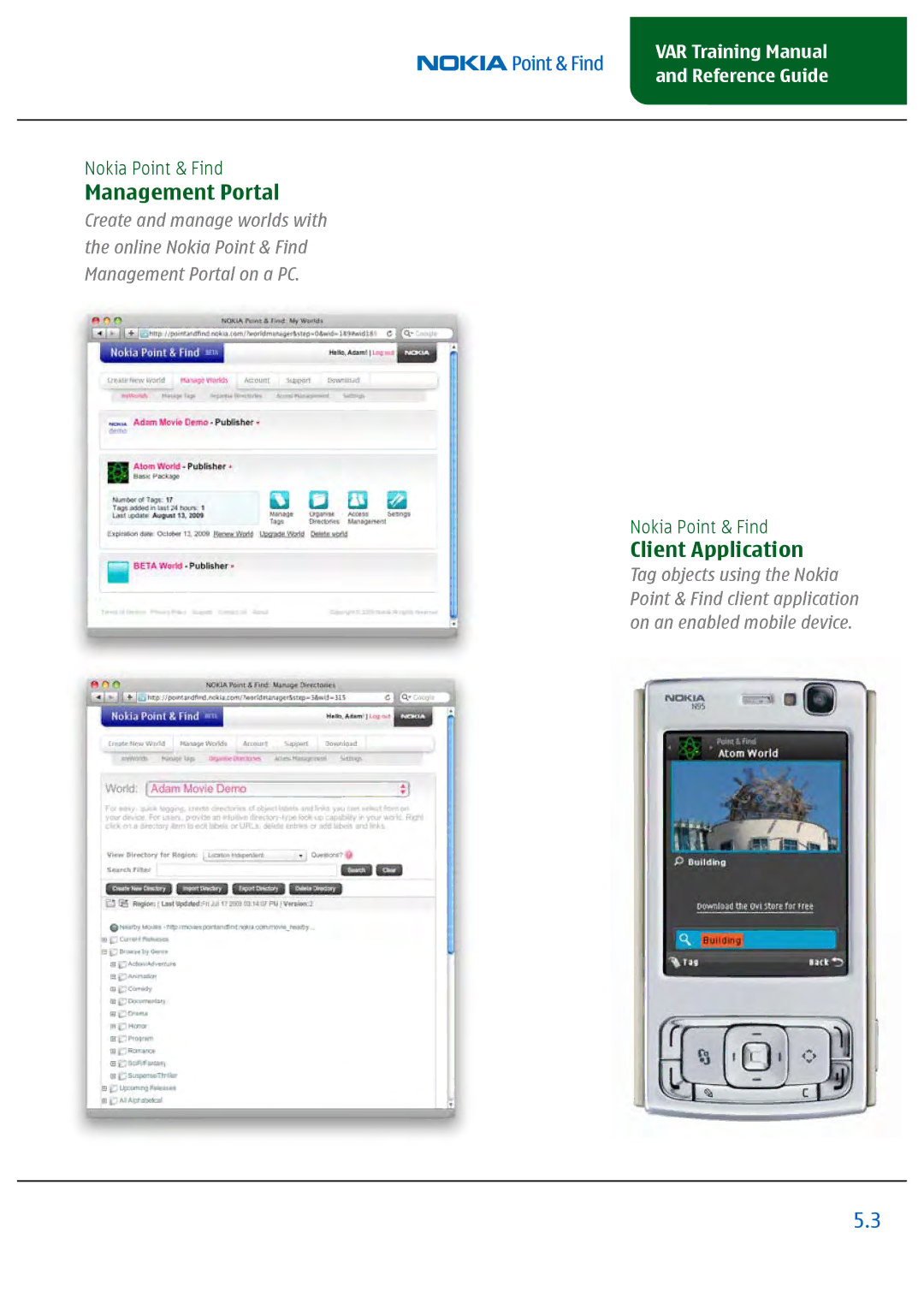 Nokia Nseries manual Management Portal 