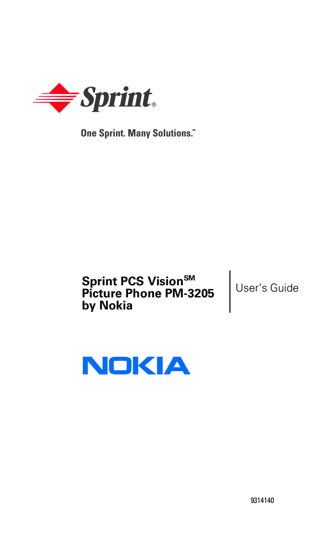 Nokia PM 3205 manual Sprint PCS VisionSM Picture Phone PM by Nokia 