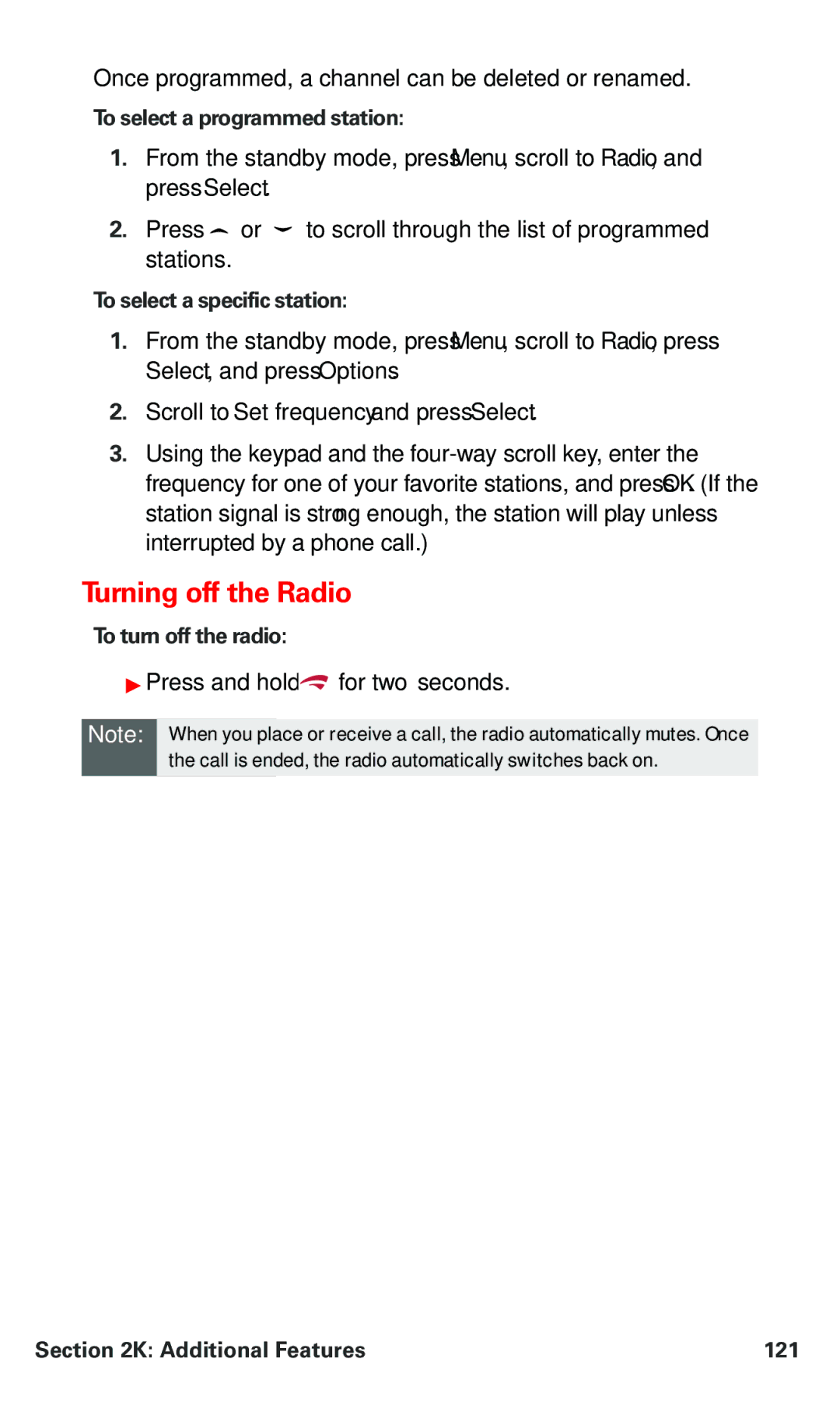 Nokia PM 3205 manual Turning off the Radio, Select, and press Options 