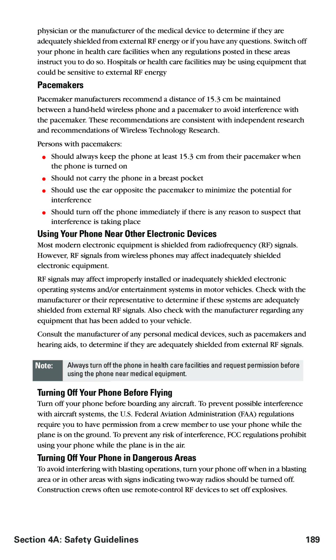 Nokia PM 3205 manual Pacemakers, Using Your Phone Near Other Electronic Devices, Turning Off Your Phone Before Flying 