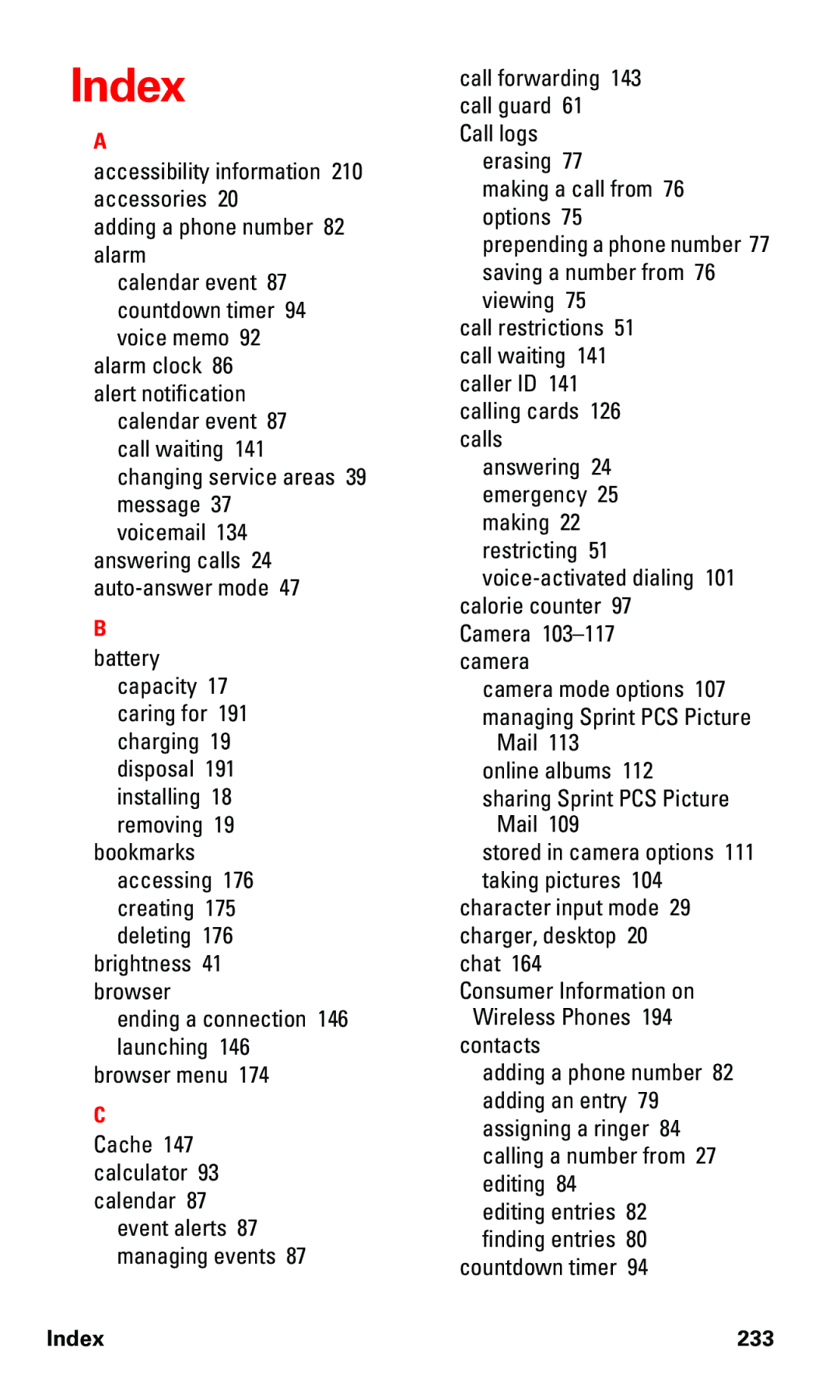 Nokia PM 3205 manual Index 