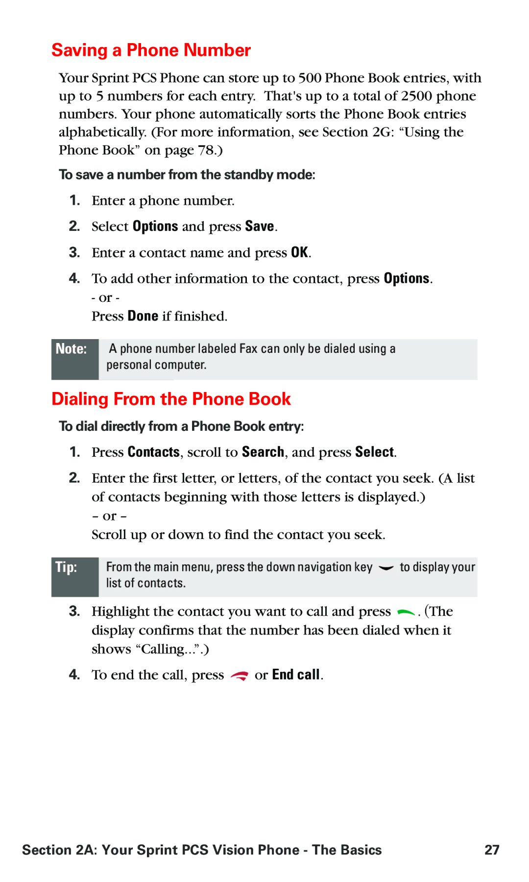 Nokia PM 3205 manual Saving a Phone Number, Dialing From the Phone Book, To save a number from the standby mode 