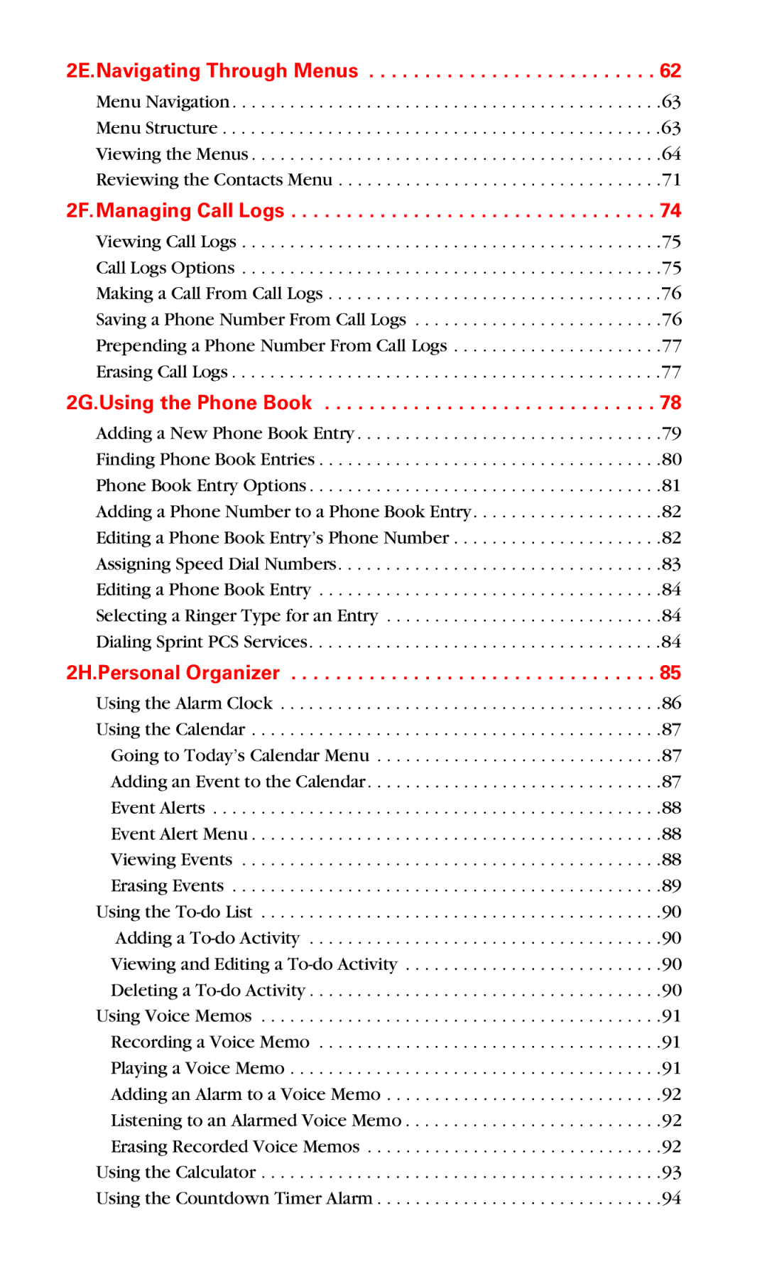 Nokia PM 3205 manual 2E.Navigating Through Menus 