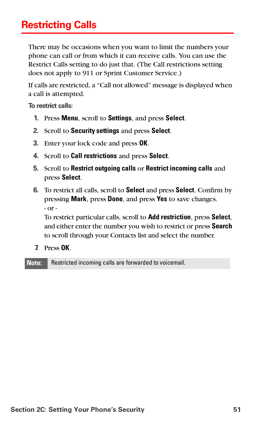 Nokia PM 3205 manual Restricting Calls, To restrict calls 